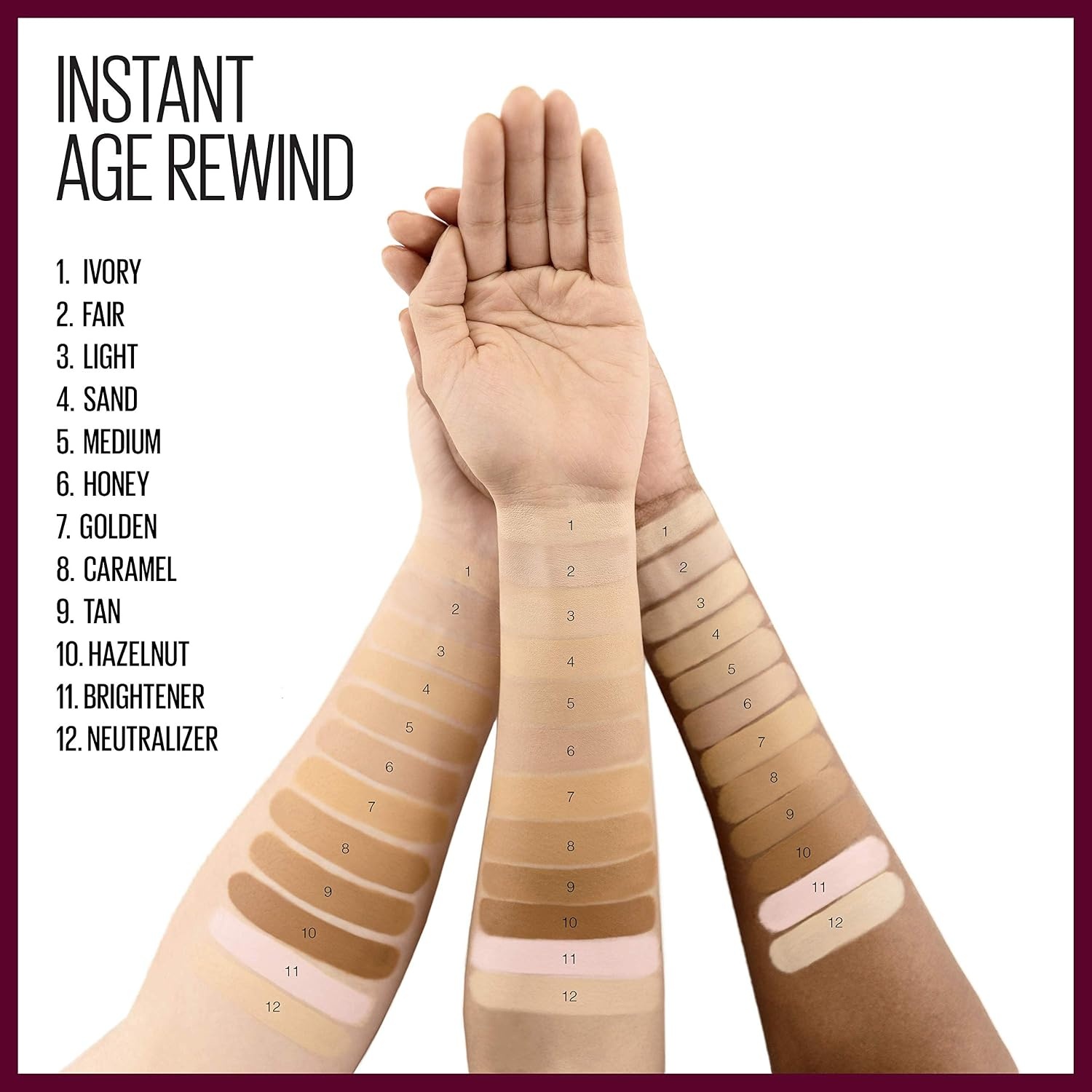 image:imageMaybelline Instant Age Rewind Eraser Foundation with SPF 20 and Moisturizing ProVitamin B5 340 1 CountCaramel