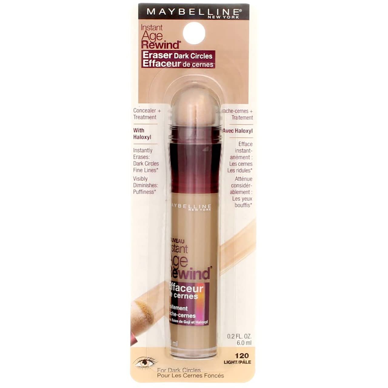 image:imageMaybelline Instant Age Rewind Eraser Foundation with SPF 20 and Moisturizing ProVitamin B5 340 1 CountLight