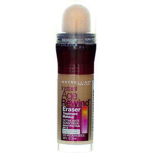 Maybelline Instant Age Rewind Eraser Foundation with SPF 20 and Moisturizing ProVitamin B5, 340, 1 Count(300 Medium Beige)