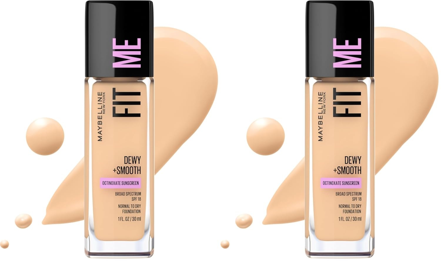 image:imageMaybelline Fit Me Dewy Smooth Liquid Foundation Makeup Natural Beige 1 Count Packaging May Vary118 LIGHT BEIGE