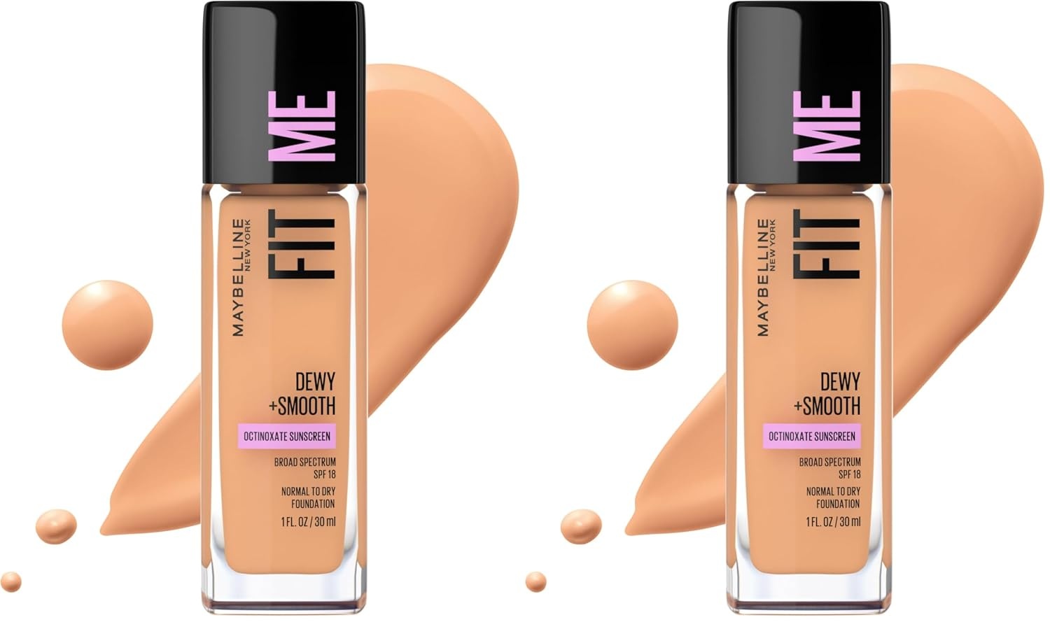 image:imageMaybelline Fit Me Dewy Smooth Liquid Foundation Makeup Natural Beige 1 Count Packaging May Vary310 SUN BEIGE