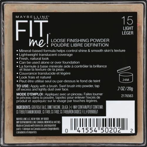 image:imageMaybelline Fit Me Loose Setting Powder Face Powder and Finishing Makeup Light 1 Count15 LIGHT