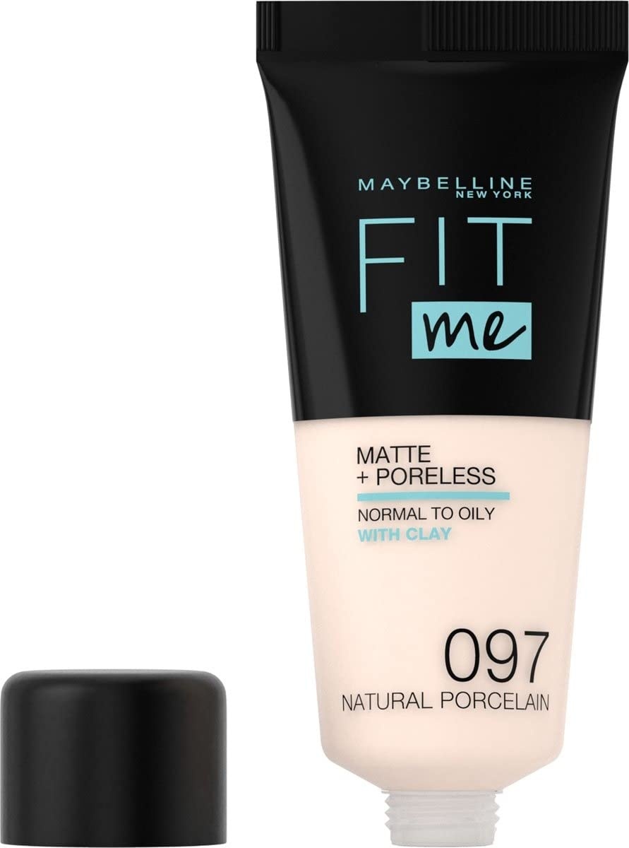image:imageMaybelline Fit Me Matte Poreless Liquid OilFree Foundation Makeup Warm Coconut 1 Count Packaging May Vary097 Natural Porcelain