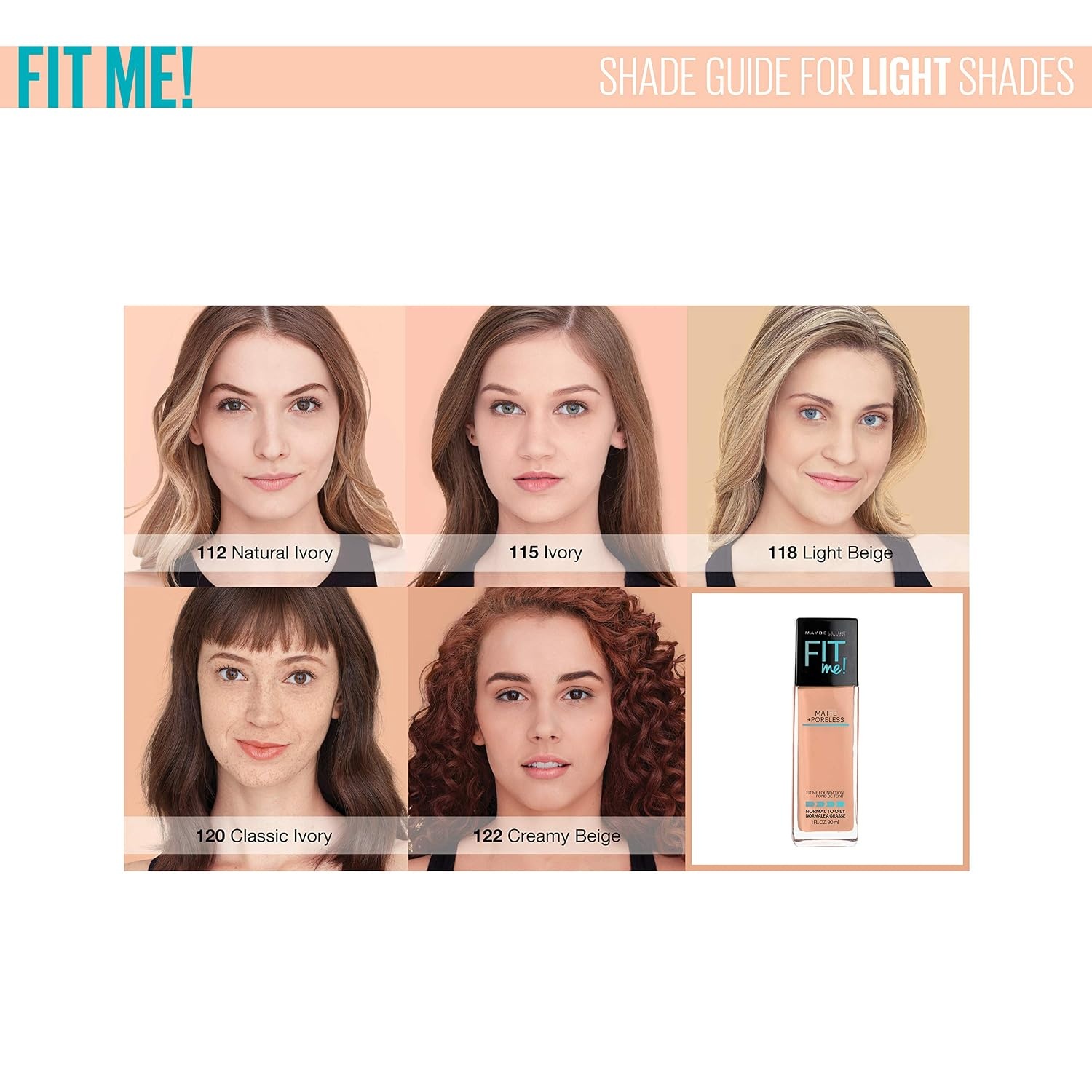 image:imageMaybelline Fit Me Matte Poreless Liquid OilFree Foundation Makeup Warm Coconut 1 Count Packaging May Vary112 NATURAL IVORY