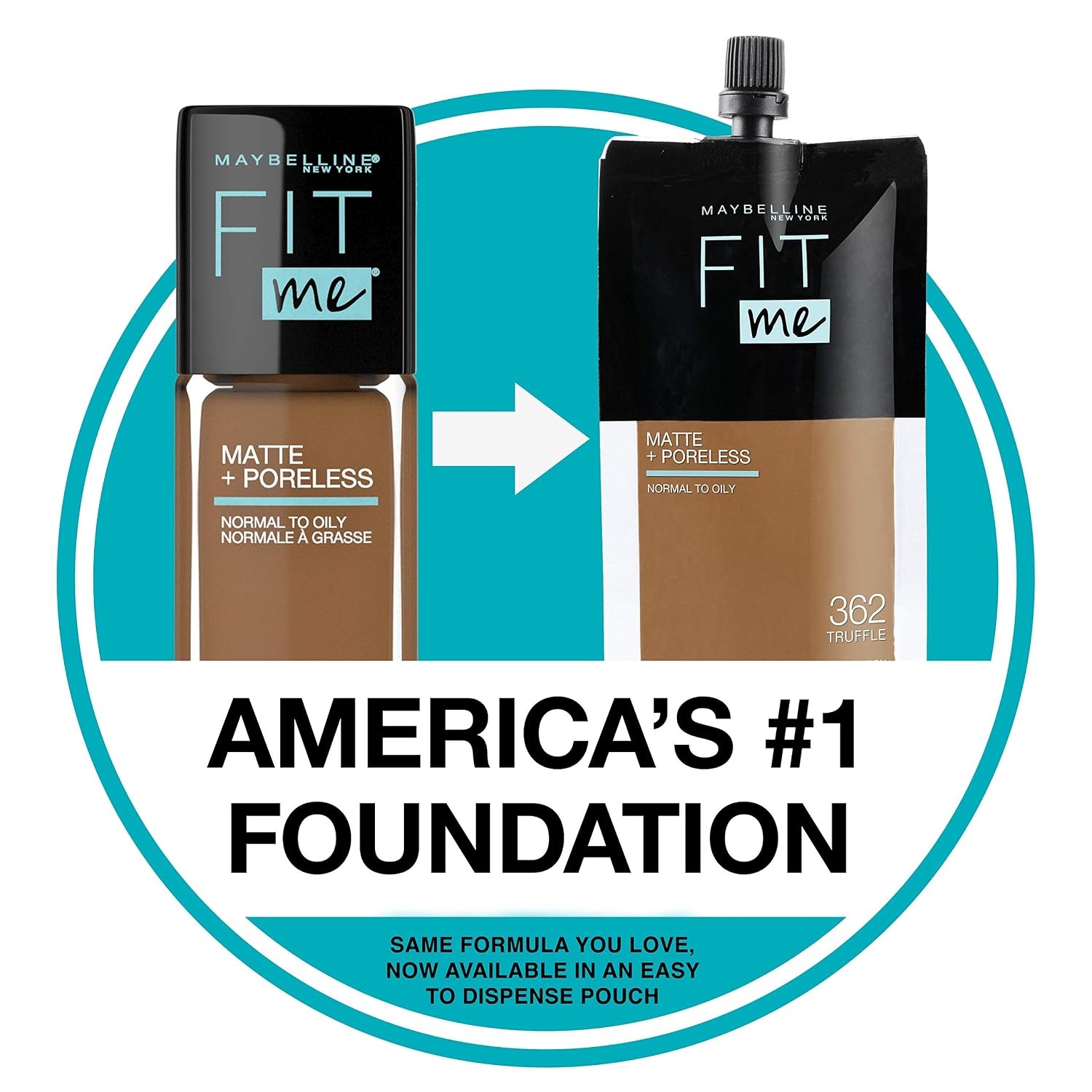 image:imageMaybelline Fit Me Matte Poreless Liquid OilFree Foundation Makeup Warm Coconut 1 Count Packaging May Vary330 TOFFEE