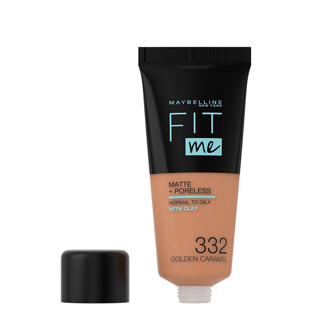 image:imageMaybelline Fit Me Matte Poreless Liquid OilFree Foundation Makeup Warm Coconut 1 Count Packaging May Vary332 GOLDEN