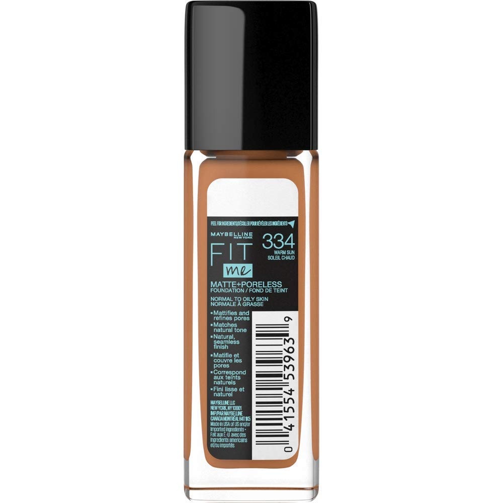 image:imageMaybelline Fit Me Matte Poreless Liquid OilFree Foundation Makeup Warm Coconut 1 Count Packaging May Vary334 WARM SUN