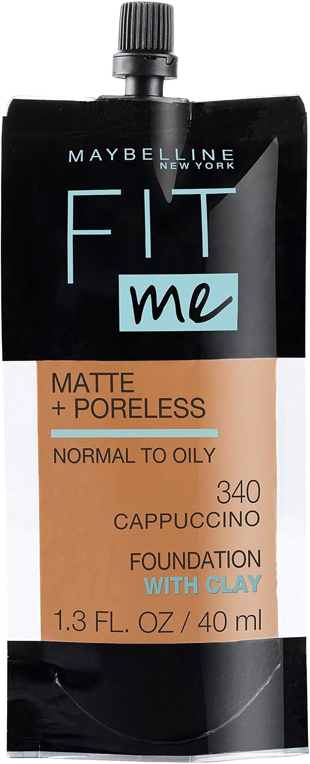 image:imageMaybelline Fit Me Matte Poreless Liquid OilFree Foundation Makeup Warm Coconut 1 Count Packaging May Vary340 CAPPUCCINO