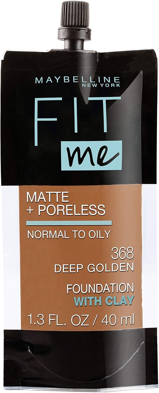 image:imageMaybelline Fit Me Matte Poreless Liquid OilFree Foundation Makeup Warm Coconut 1 Count Packaging May Vary368 DEEP GOLDEN