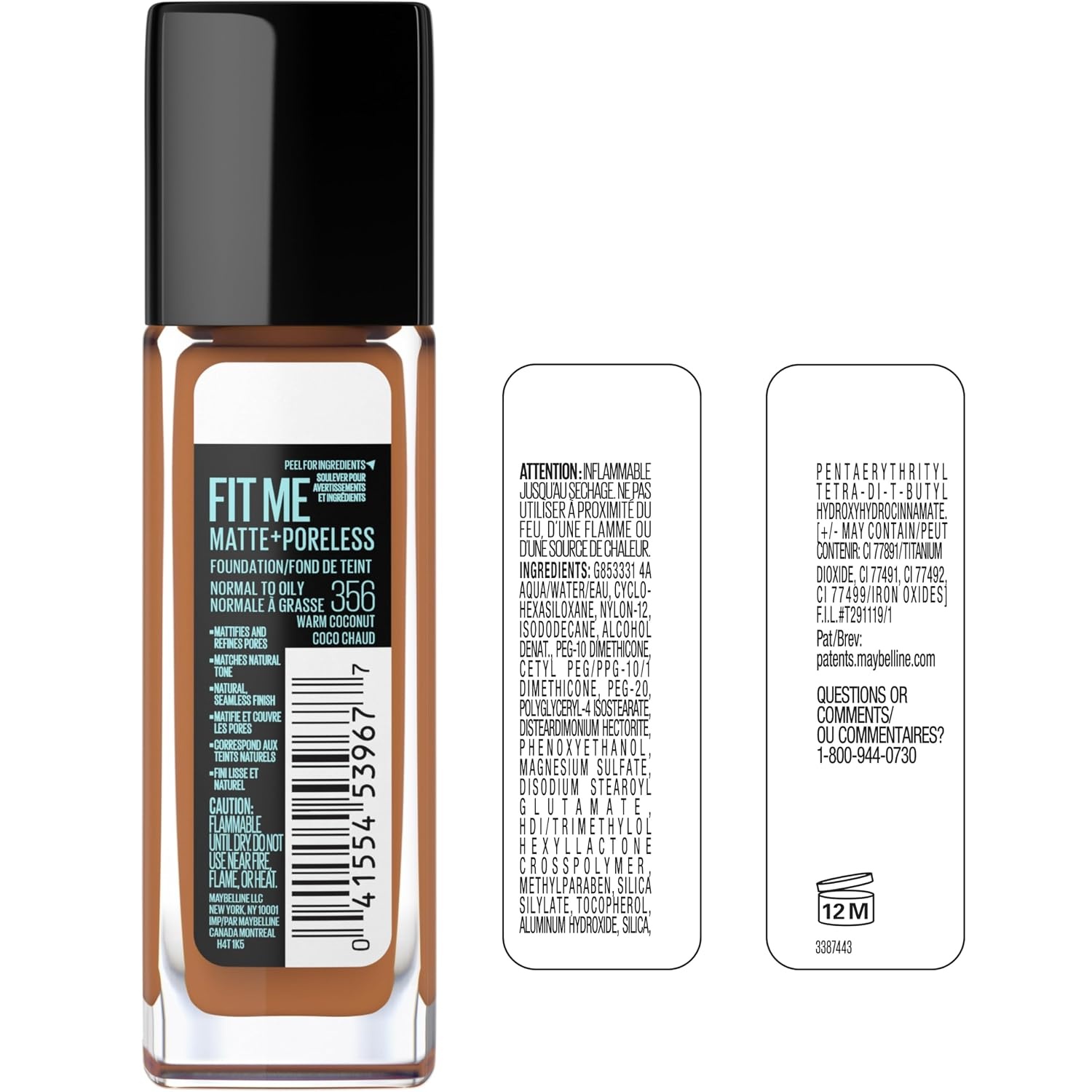 image:imageMaybelline Fit Me Matte Poreless Mattifying Face Primer Makeup With Sunscreen Broad Spectrum SPF 20 16HR Wear Shine Control Clear 1 CountPrimer Coconut Foundation Bundle