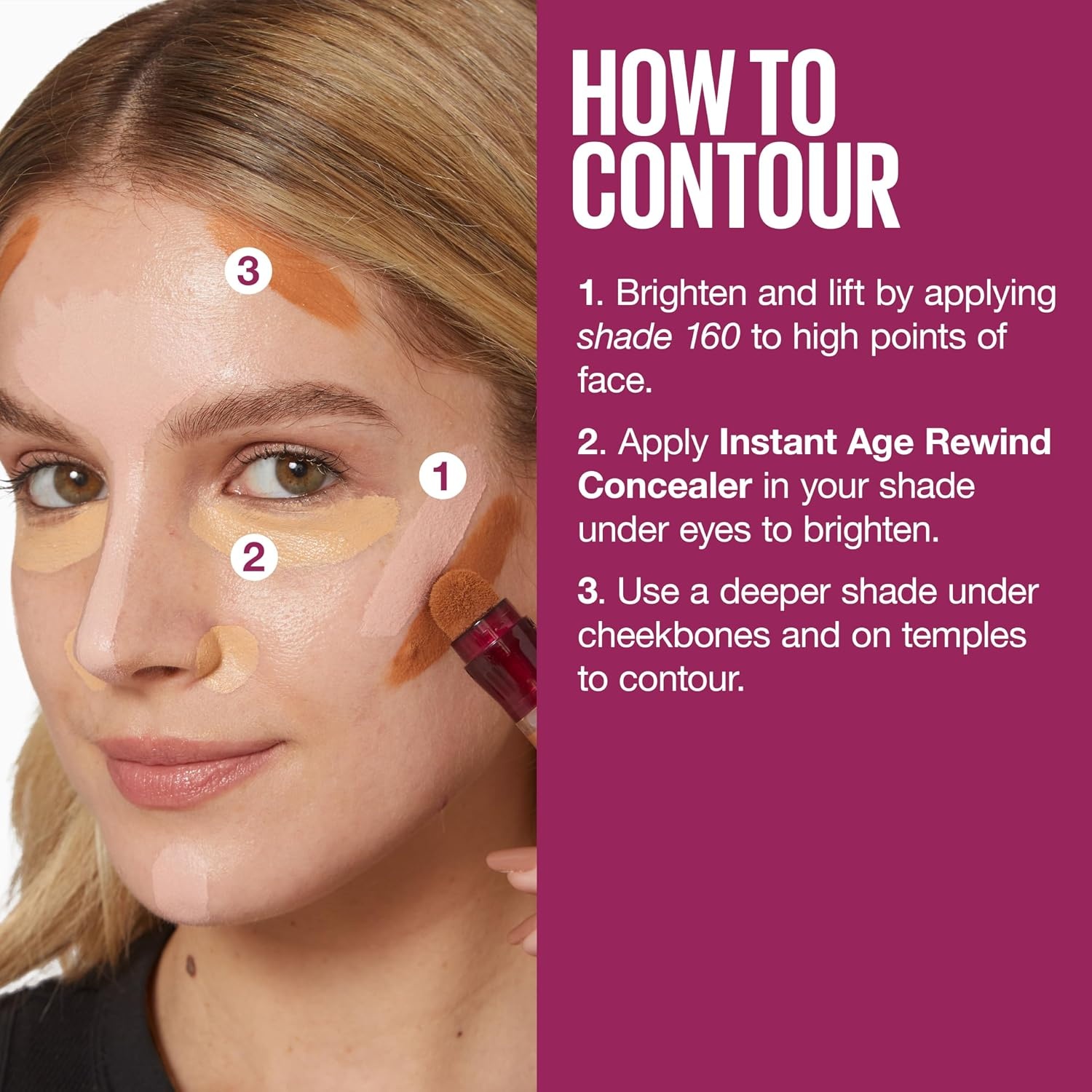 image:imageMaybelline Instant Age Rewind Eraser Dark Circles Treatment MultiUse Concealer Honey 02 Fl Oz Pack of 1130