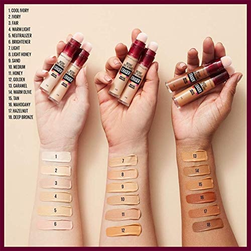 image:imageMaybelline Instant Age Rewind Eraser Dark Circles Treatment MultiUse Concealer Honey 02 Fl Oz Pack of 11465