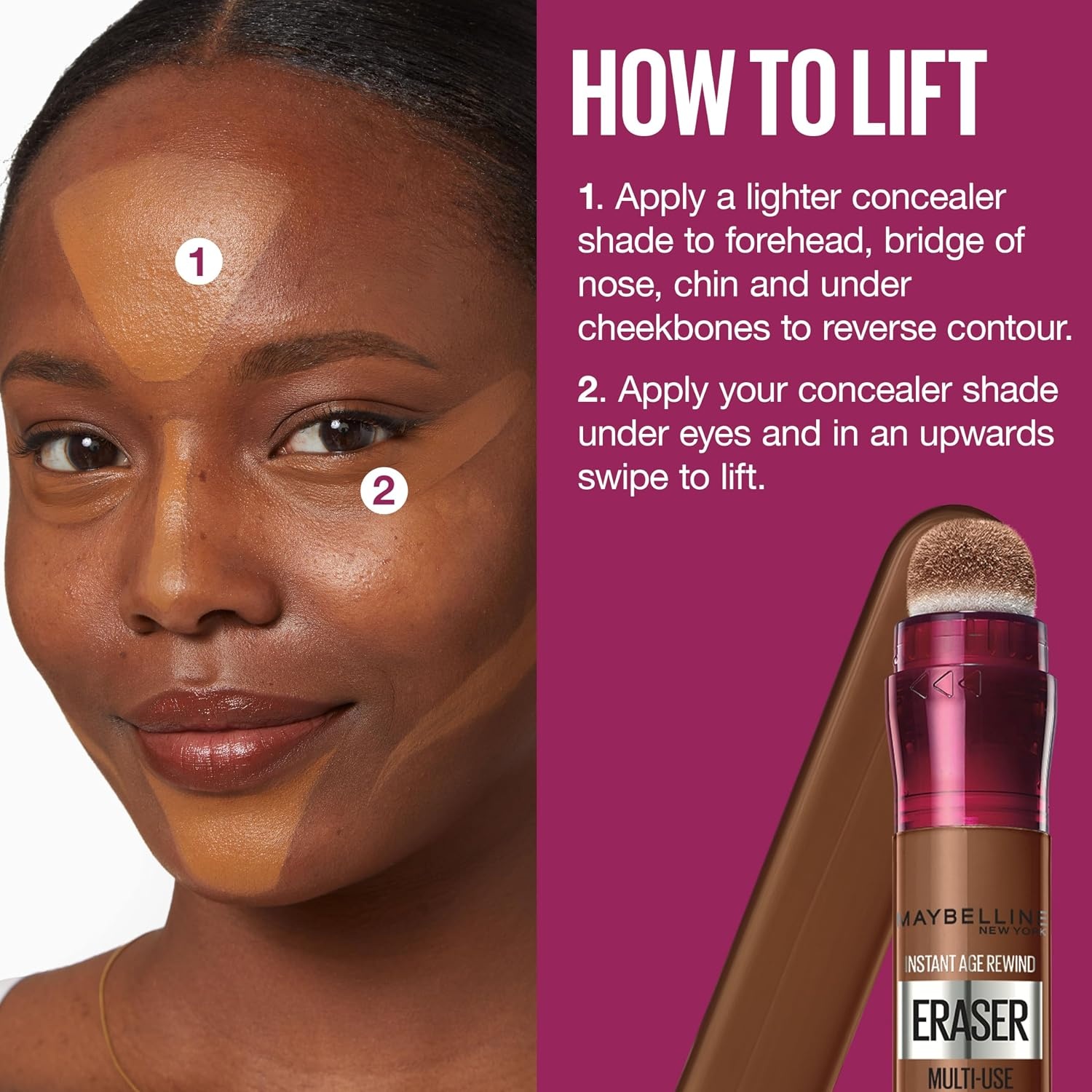 image:imageMaybelline Instant Age Rewind Eraser Dark Circles Treatment MultiUse Concealer Honey 02 Fl Oz Pack of 1148