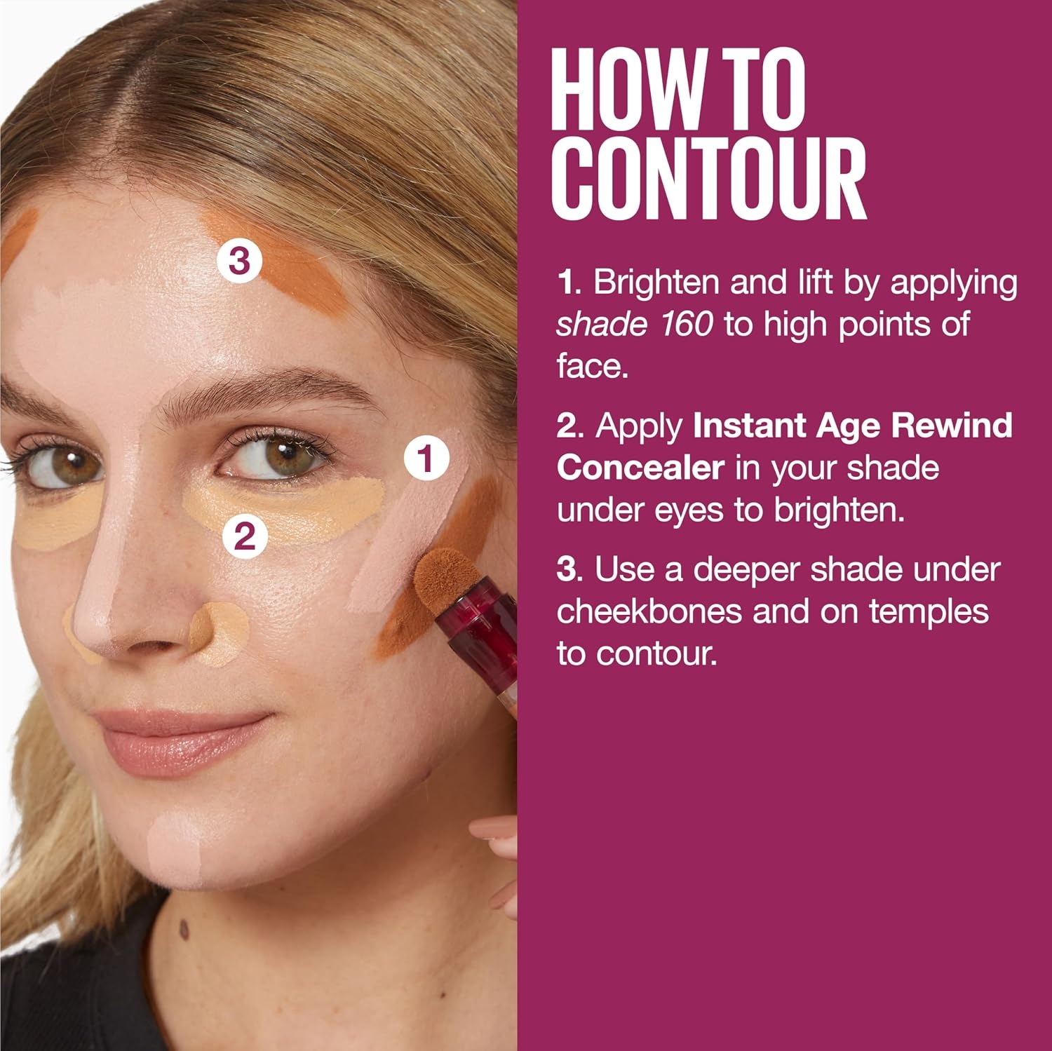 image:imageMaybelline Instant Age Rewind Eraser Dark Circles Treatment MultiUse Concealer Honey 02 Fl Oz Pack of 1160