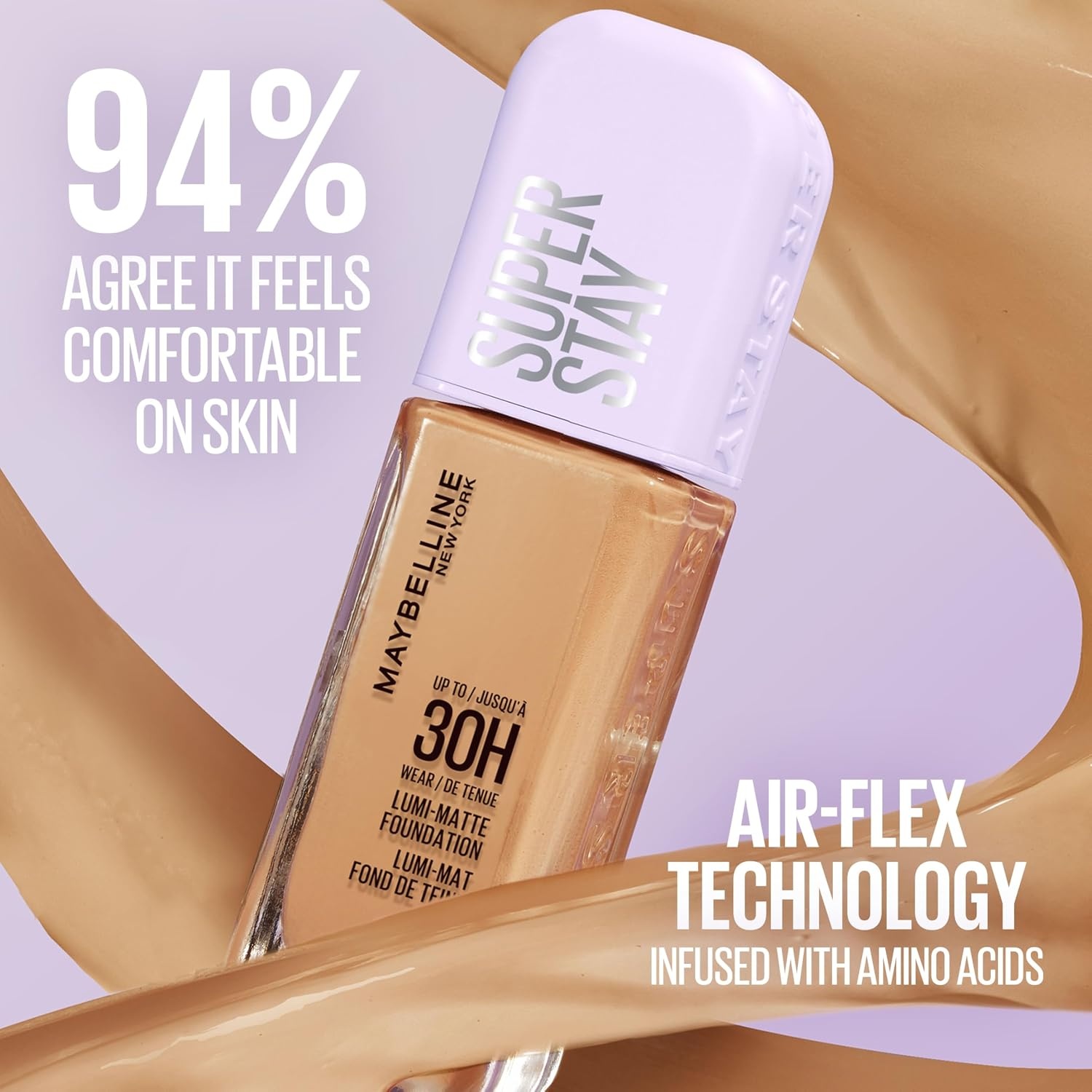 image:imageMaybelline Super Stay LumiMatte Foundation Lightweight and Buildable Full Coverage Foundation Makeup For Up To 30HR Wear 112 1 Count405 Cool