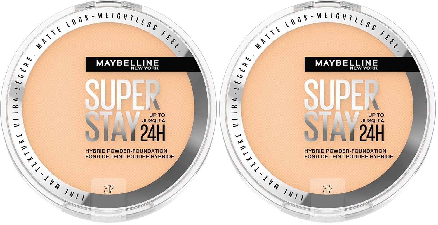image:imageMaybelline Super Stay Up to 24HR Hybrid PowderFoundation MediumtoFull Coverage Makeup Matte Finish 375 1 CountSUPERSTAY POWDER 312