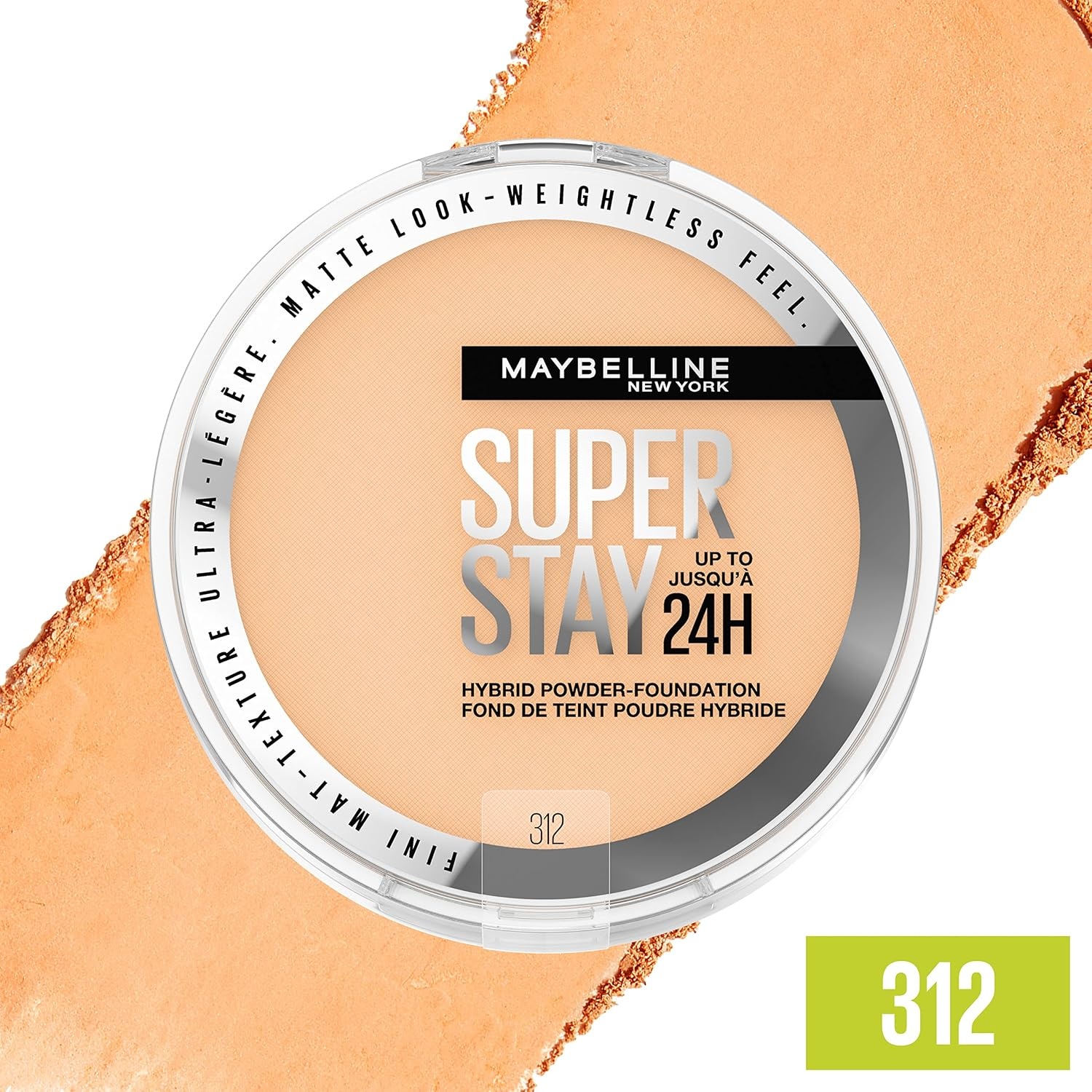 image:imageMaybelline Super Stay Up to 24HR Hybrid PowderFoundation MediumtoFull Coverage Makeup Matte Finish 375 1 CountSUPERSTAY POWDER 312