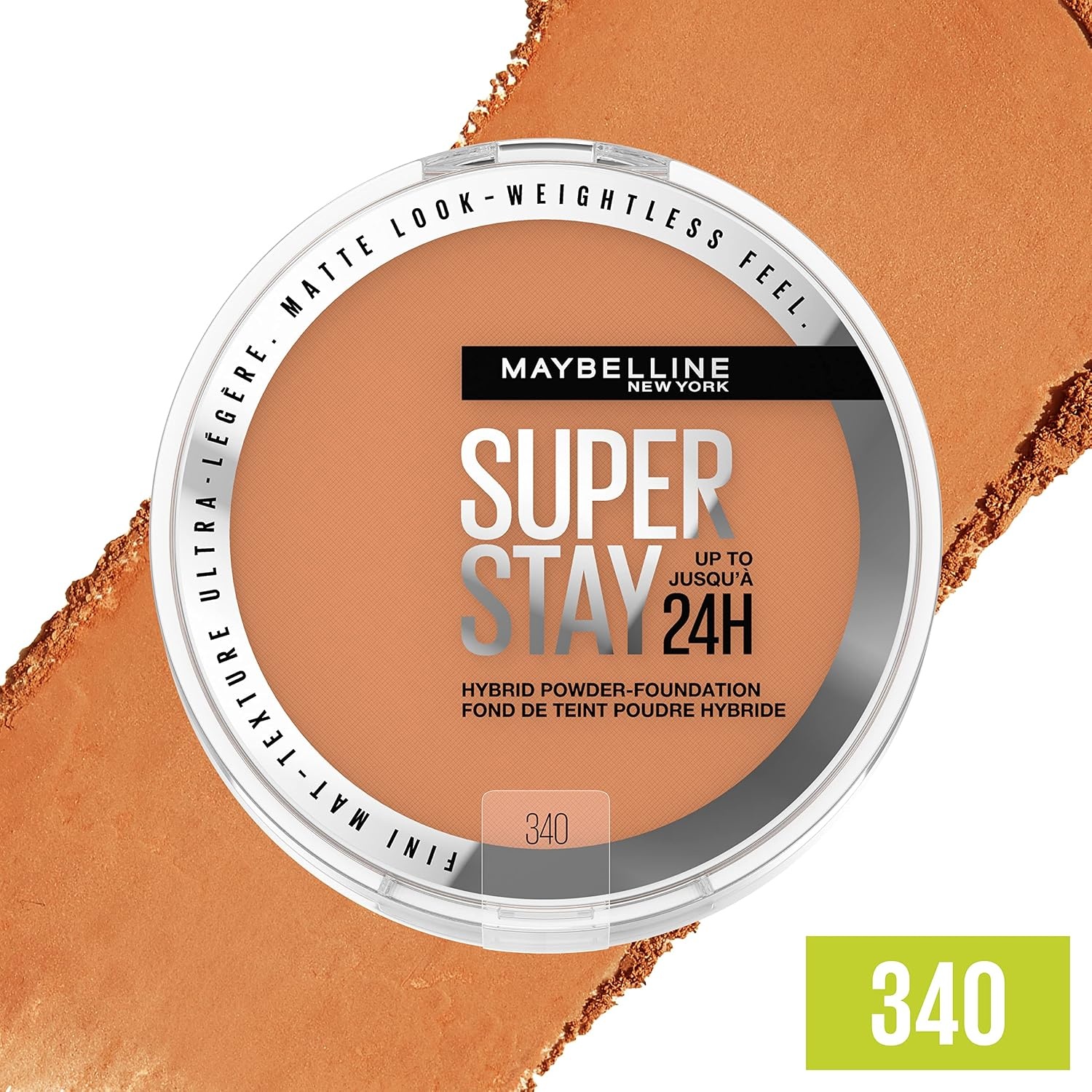 image:imageMaybelline Super Stay Up to 24HR Hybrid PowderFoundation MediumtoFull Coverage Makeup Matte Finish 375 1 CountSUPERSTAY POWDER 340