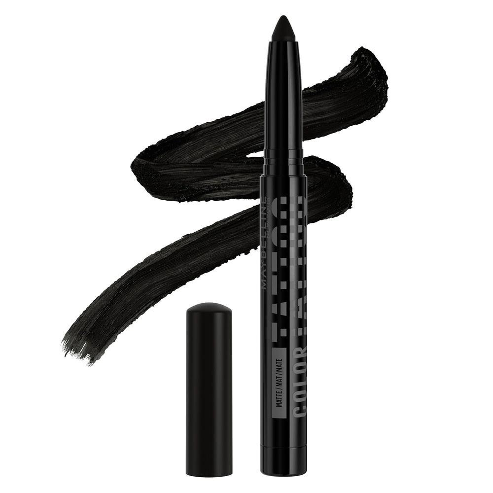 image:imageMAYBELLINE Color Tattoo Longwear MultiUse Eye Shadow Stix Eye Makeup I am Shining Light Pearl Shimmer100 I AM REBELLIOUS MATTE BLACK