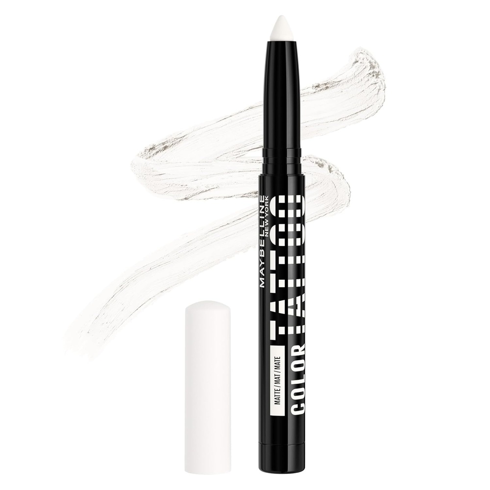 image:imageMAYBELLINE Color Tattoo Longwear MultiUse Eye Shadow Stix Eye Makeup I am Shining Light Pearl Shimmer105 I AM UNMATCHED MATTE WHITE