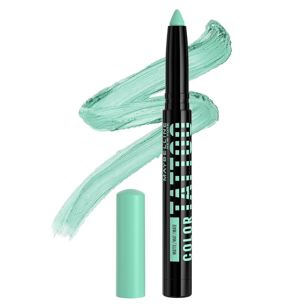 image:imageMAYBELLINE Color Tattoo Longwear MultiUse Eye Shadow Stix Eye Makeup I am Shining Light Pearl Shimmer45 I AM GIVING LIGHT TEAL MATTE