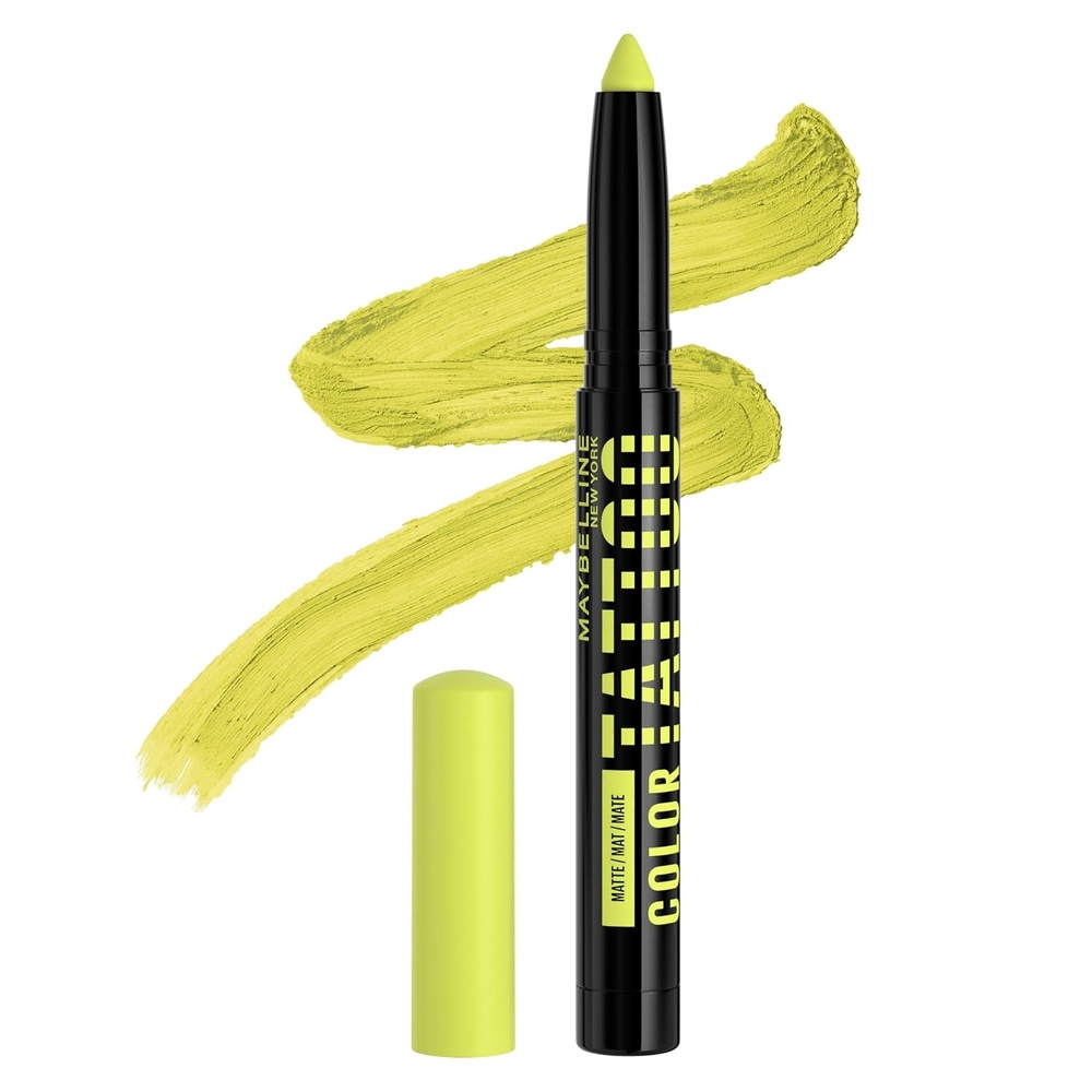 image:imageMAYBELLINE Color Tattoo Longwear MultiUse Eye Shadow Stix Eye Makeup I am Shining Light Pearl Shimmer60 I AM UNEXPECTED LIME GREEN MATTE