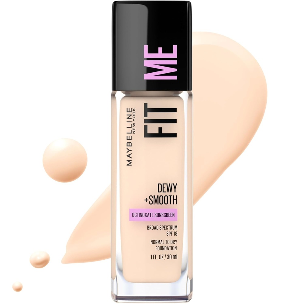 image:imageMaybelline Fit Me Dewy Smooth Liquid Foundation Makeup Natural Beige 1 Count Packaging May Vary102 FAIR PORCELAIN