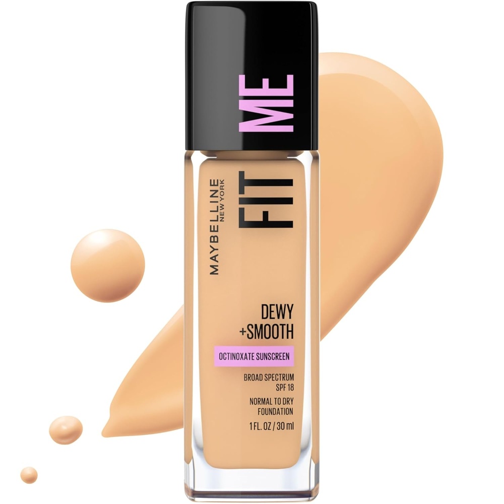 image:imageMaybelline Fit Me Dewy Smooth Liquid Foundation Makeup Natural Beige 1 Count Packaging May Vary220 NATURAL BEIGE