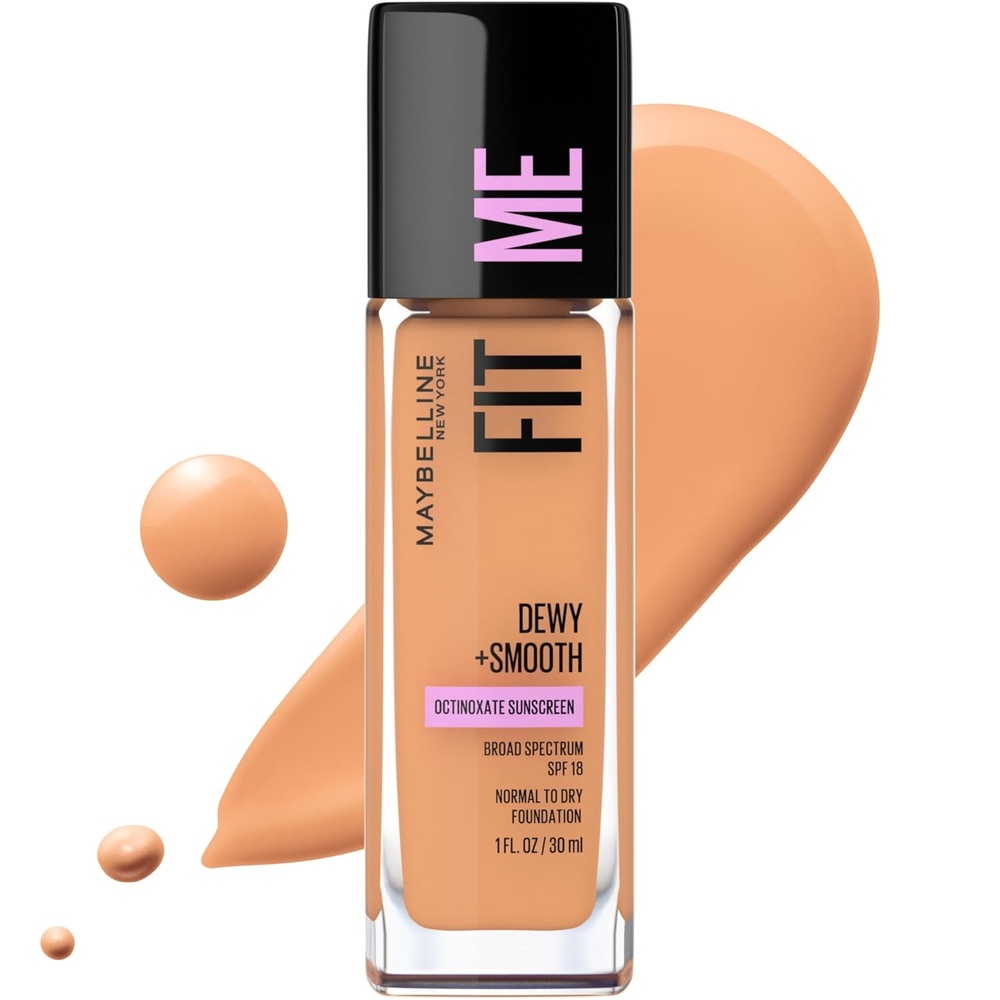 image:imageMaybelline Fit Me Dewy Smooth Liquid Foundation Makeup Natural Beige 1 Count Packaging May Vary322 WARM HONEY