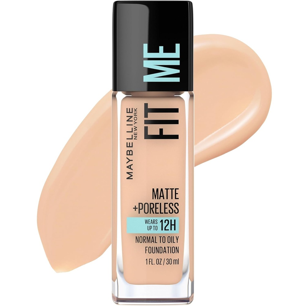 image:imageMaybelline Fit Me Matte Poreless Liquid OilFree Foundation Makeup Warm Coconut 1 Count Packaging May Vary125 NUDE BEIGE