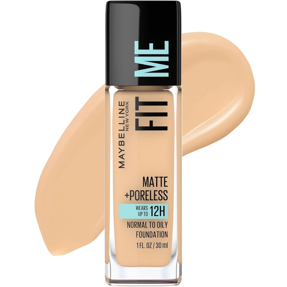 image:imageMaybelline Fit Me Matte Poreless Liquid OilFree Foundation Makeup Warm Coconut 1 Count Packaging May Vary128 WARM NUDE