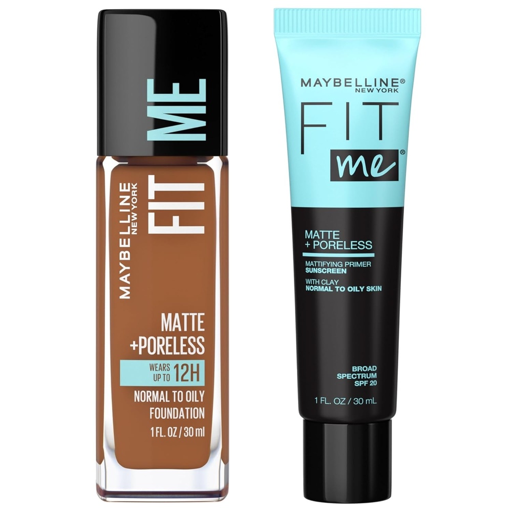 image:imageMaybelline Fit Me Matte Poreless Mattifying Face Primer Makeup With Sunscreen Broad Spectrum SPF 20 16HR Wear Shine Control Clear 1 CountPrimer Mocha Foundation Bundle