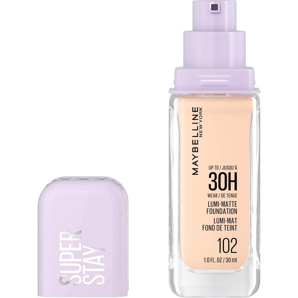 image:imageMaybelline Super Stay LumiMatte Foundation Lightweight and Buildable Full Coverage Foundation Makeup For Up To 30HR Wear 112 1 Count102 Neutral Cool