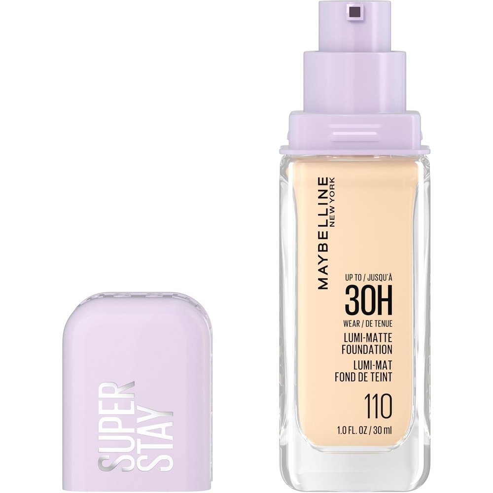 image:imageMaybelline Super Stay LumiMatte Foundation Lightweight and Buildable Full Coverage Foundation Makeup For Up To 30HR Wear 112 1 Count110 Warm