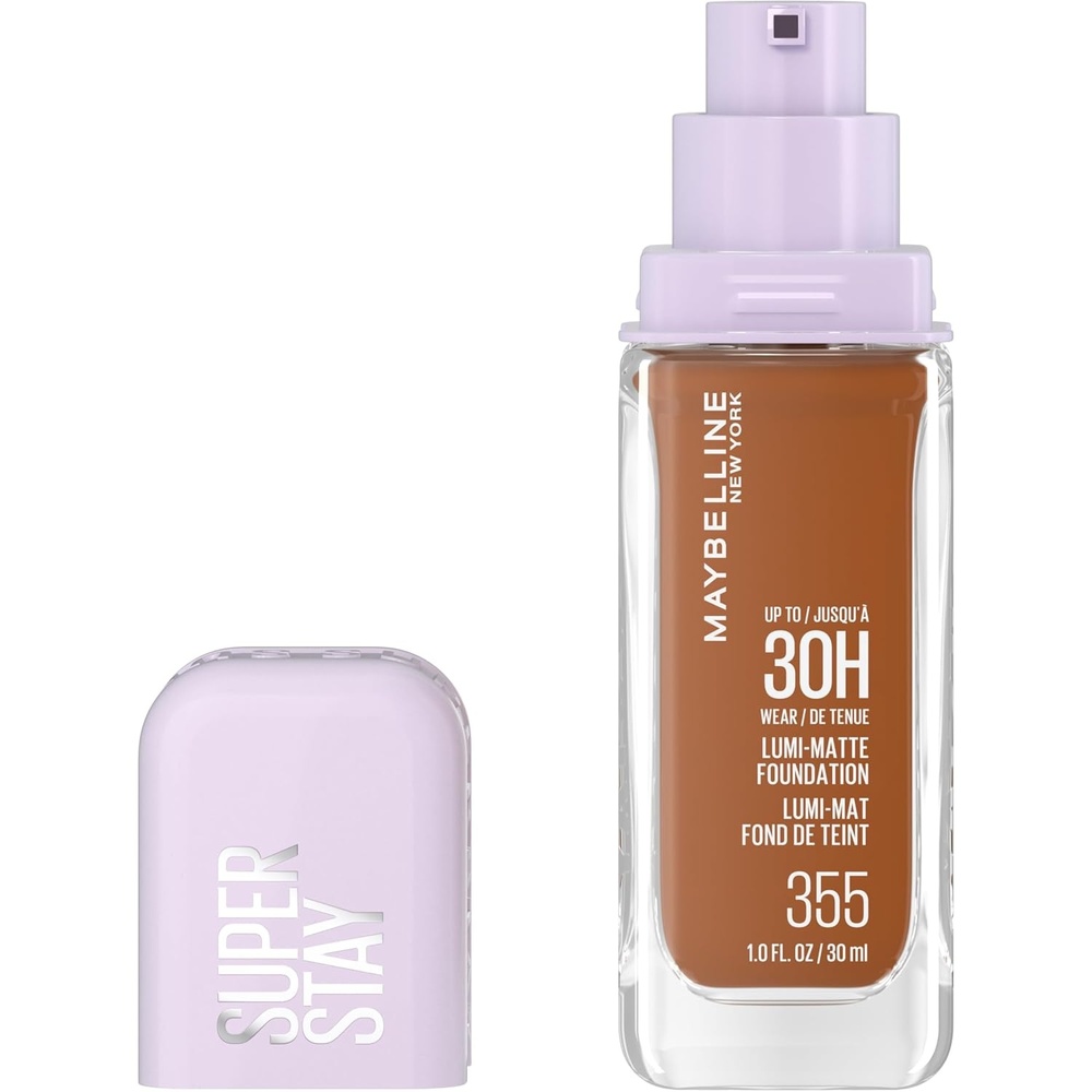 image:imageMaybelline Super Stay LumiMatte Foundation Lightweight and Buildable Full Coverage Foundation Makeup For Up To 30HR Wear 112 1 Count355 Neutral Cool