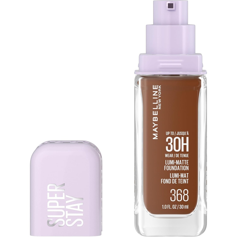 image:imageMaybelline Super Stay LumiMatte Foundation Lightweight and Buildable Full Coverage Foundation Makeup For Up To 30HR Wear 112 1 Count368 Neutral Warm