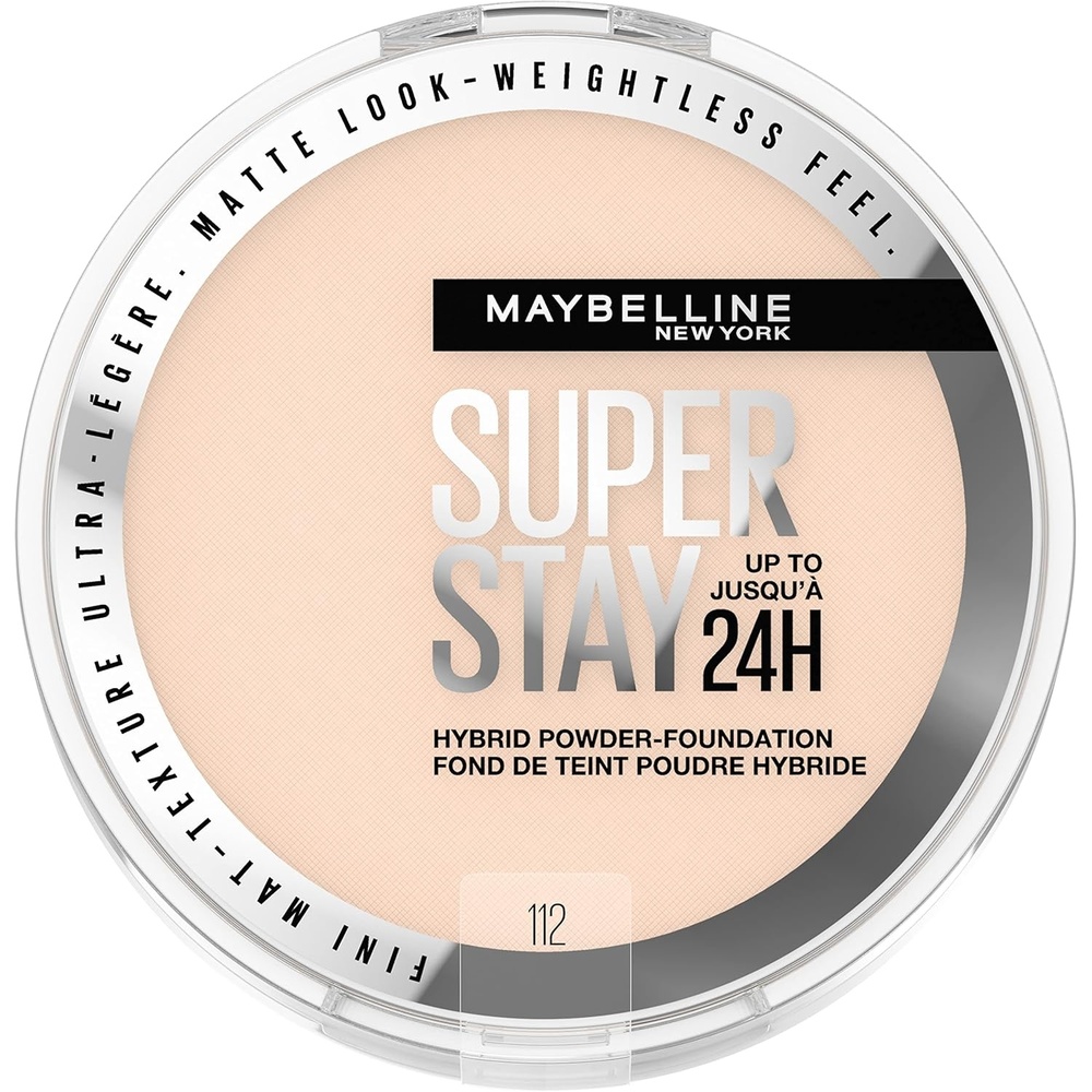 image:imageMaybelline Super Stay Up to 24HR Hybrid PowderFoundation MediumtoFull Coverage Makeup Matte Finish 375 1 CountSUPERSTAY POWDER 112