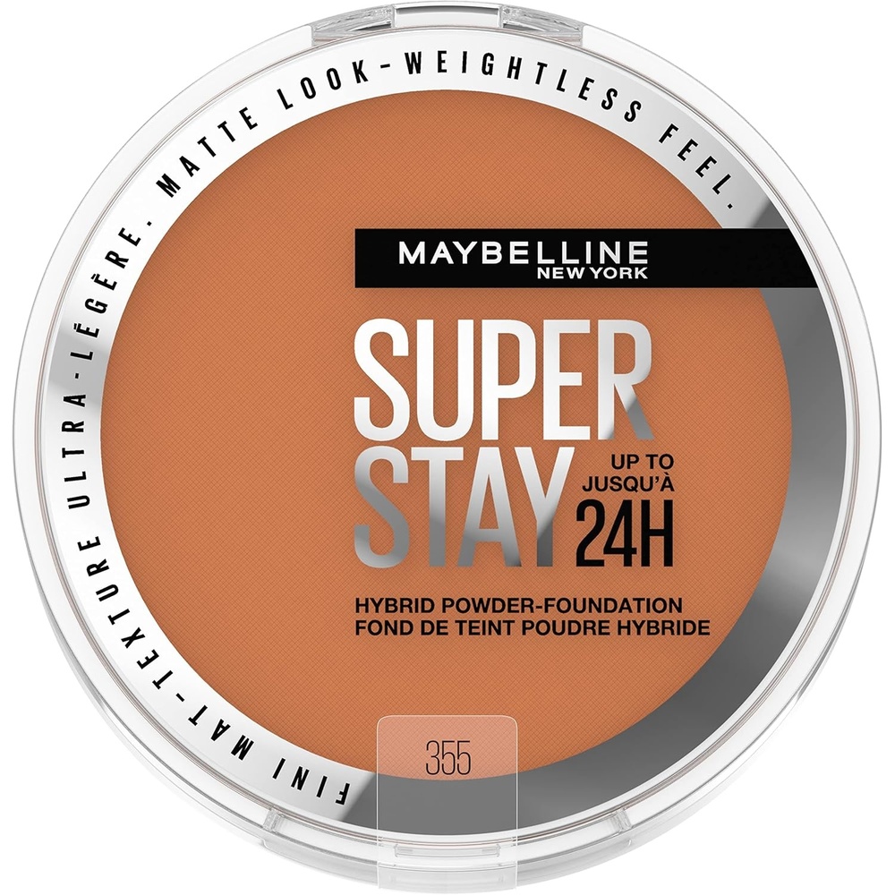 image:imageMaybelline Super Stay Up to 24HR Hybrid PowderFoundation MediumtoFull Coverage Makeup Matte Finish 375 1 CountSUPERSTAY POWDER 355