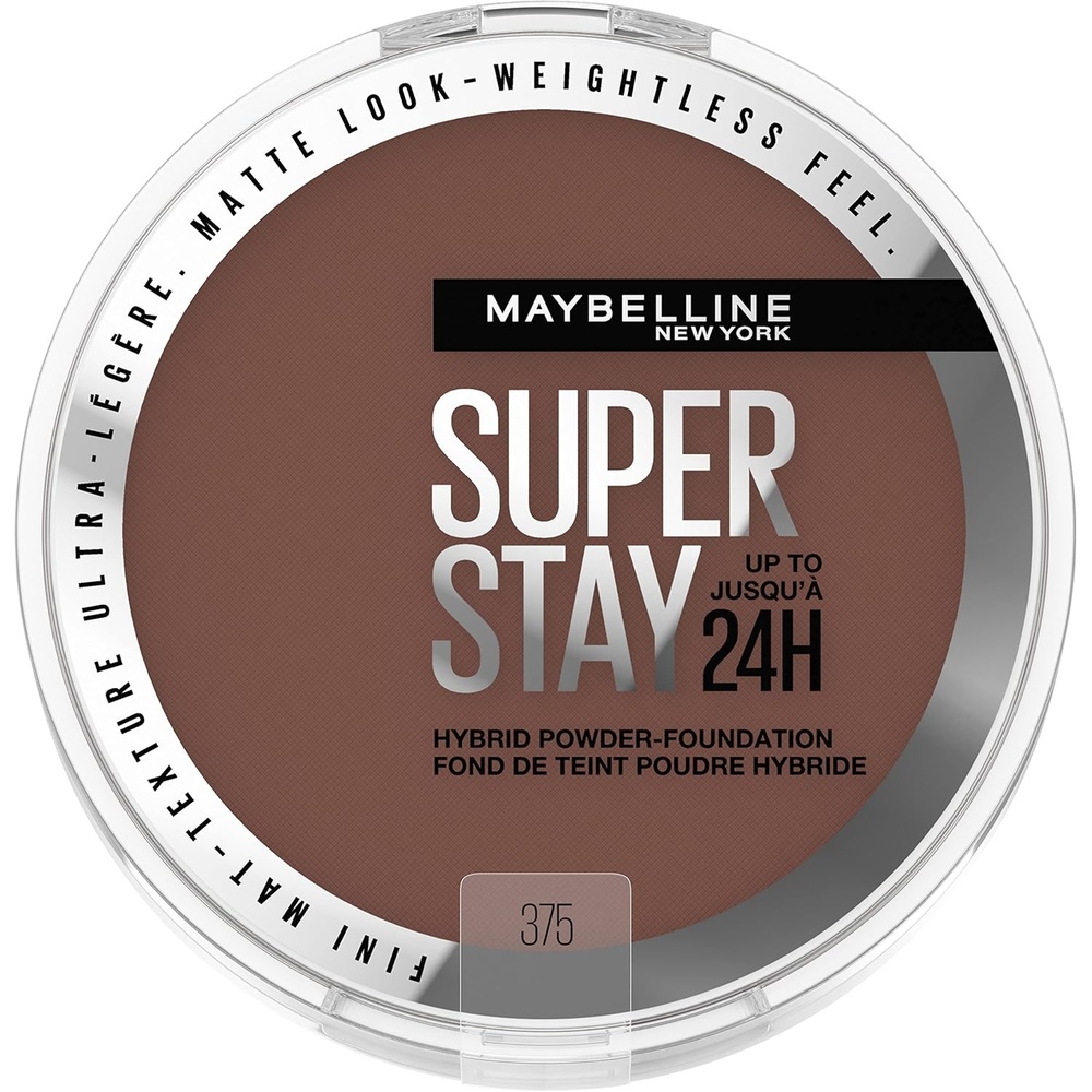 image:imageMaybelline Super Stay Up to 24HR Hybrid PowderFoundation MediumtoFull Coverage Makeup Matte Finish 375 1 CountSUPERSTAY POWDER 375