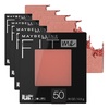 Maybelline Fit Me Powder Blush, Lightweight, Smooth, Blendable, Long-lasting All-Day Face Enhancing Makeup Color, Berry, 1 Count(50 WINE (Pack of 4))