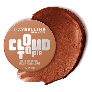 Maybelline Cloudtopia Blush for Cheeks and Lip Mousse, Ultra-Vivid, Pigmented Formula for Up to 14HR of Blush and Lip Makeup Color, Divine Crimson, 1 Count(TOASTED SKY)