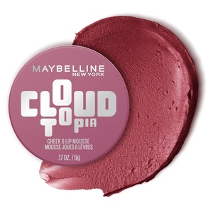 Maybelline Cloudtopia Blush for Cheeks and Lip Mousse, Ultra-Vivid, Pigmented Formula for Up to 14HR of Blush and Lip Makeup Color, Divine Crimson, 1 Count(TWILIGHT BERRY)