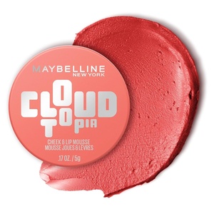 Maybelline Cloudtopia Blush for Cheeks and Lip Mousse, Ultra-Vivid, Pigmented Formula for Up to 14HR of Blush and Lip Makeup Color, Divine Crimson, 1 Count(CORAL ILLUSION)