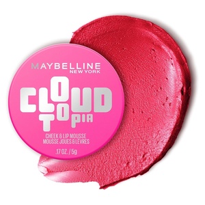 Maybelline Cloudtopia Blush for Cheeks and Lip Mousse, Ultra-Vivid, Pigmented Formula for Up to 14HR of Blush and Lip Makeup Color, Divine Crimson, 1 Count(PINK DAYDREAM)
