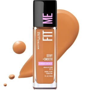 Maybelline Fit Me Dewy + Smooth Liquid Foundation Makeup, Natural Beige, 1 Count (Packaging May Vary)(355 COCONUT)