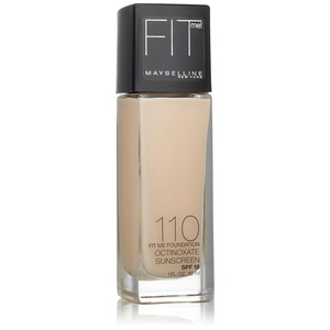 Maybelline Fit Me Dewy + Smooth Liquid Foundation Makeup, Natural Beige, 1 Count (Packaging May Vary)(Porcelain)
