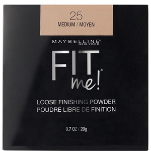 Maybelline Fit Me Loose Setting Powder, Face Powder and Finishing Makeup, Light, 1 Count(25 MEDIUM)