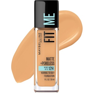 Maybelline Fit Me Matte + Poreless Liquid Oil-Free Foundation Makeup, Warm Coconut, 1 Count (Packaging May Vary)(312 GOLDEN)