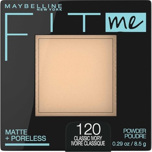 Maybelline Fit Me Matte + Poreless Pressed Face Powder Makeup & Setting Powder, Coconut, 1 Count(120 CLASSIC IVORY)