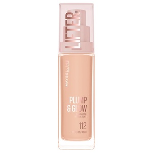 Maybelline Lifter Plump & Glow Foundation, Liquid Foundation with 2% Niacinamide + Hyaluronic Acid, Plumping and Brightening Face Makeup, 367, 1 Count(112 NEUTRAL)